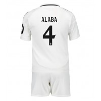 Real Madrid David Alaba #4 Heimtrikotsatz Kinder 2024-25 Kurzarm (+ Kurze Hosen)